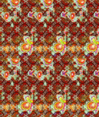 Renkli Bahar Teması eskiz kalıbı. Düz Çiçek Elementleri Tasarımı. Raster illüstrasyonundaki çiçek desenli çizim. Kahverengi renkte çiçekler.