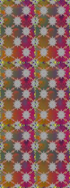 Raster illüstrasyonunda kusursuz çiçek deseni. Kahverengi renkte çiçekler.