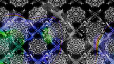 Çiçekli karalama şeklinde Raster çiçek deseni. Gri renkli çiçekler. Yumuşak, bahar çiçekli arka plan.