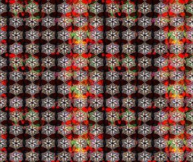 Raster illüstrasyonundaki çiçek desenli çizim. Düz Çiçek Elementleri Tasarımı. Güzel kumaş deseni. Renkli Bahar Teması çizim şablonu.