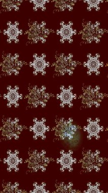 Kahverengi renkli çiçekler. Düz Çiçek Elementleri Tasarımı. Renkli Yaz Temalı eskiz kalıbı. Çiçekli retro deseni çiz.