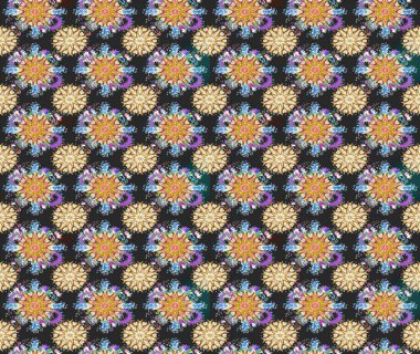 Güzel karalamalar çiçekler ile sorunsuz çiçek desenli. Raster resim. Güzel kumaş deseni. Sevimli çiçek desenli küçük çiçek.