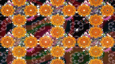 Ultraviyole kumaş deseni. Çizim kalıbı. Raster illüstrasyonu. Organik motif arkaplanı.