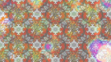 Robot resim. Raster illüstrasyonu. Küçük çiçekte sevimli çiçek deseni var..