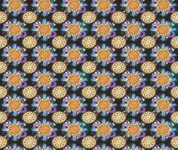 Güzel karalamalar çiçekler ile sorunsuz çiçek desenli. Raster resim. Güzel kumaş deseni. Sevimli çiçek desenli küçük çiçek.