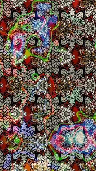 Çiçekli çiçek deseni, suluboya. Küçük çiçekte güzel bir çiçek deseni var. Raster deseni.