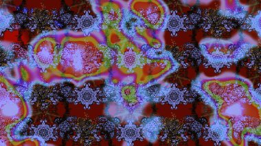 Mor, mavi ve kahverengi renkte çiçekler. Yumuşak, bahar çiçekli arka plan. Raster çiçek desenli ve çiçekli..