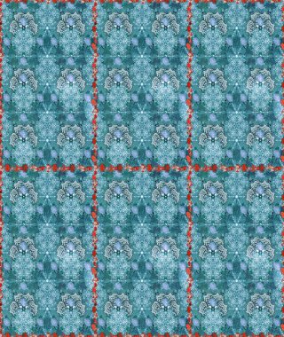 Hediye ambalaj kağıdı, tebrik kartları, posterler ve pankart tasarımı. Raster düz çiçek çizim deseni. Mavi renkte çiçekler.