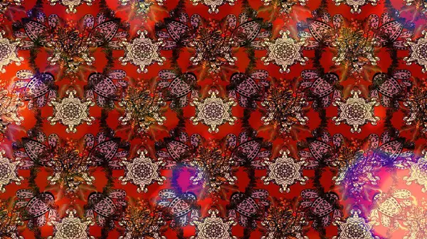 El çizimi. Çiçekli, yapraklı, çiçek desenli eskiz. Raster illüstrasyonu.