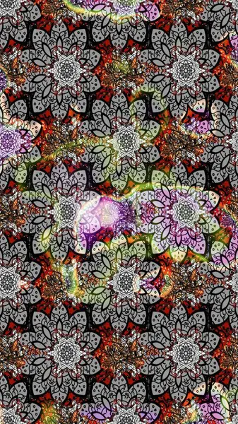 Raster 'ın taze dokusu. Yumuşak fayans. Klasik çiçek desenli. Paketleme, tekstil, duvar kâğıdı için çiçek eskizi. Yumuşak pamuk tasarımı.