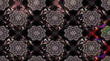 Düz Çiçek Elementleri Tasarımı. Chichi 'nin kumaş kalıbını çiz. Çiçek deseni. Raster illüstrasyonu. Renkli Bahar Teması çizim şablonu.