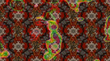 Renkli Bahar Teması eskiz kalıbı. Düz Çiçek Elementleri Tasarımı. Çiçek desenli eskiz, yaz çiçekleri. Çiçekler kahverengi, kırmızı ve gri renklerde.