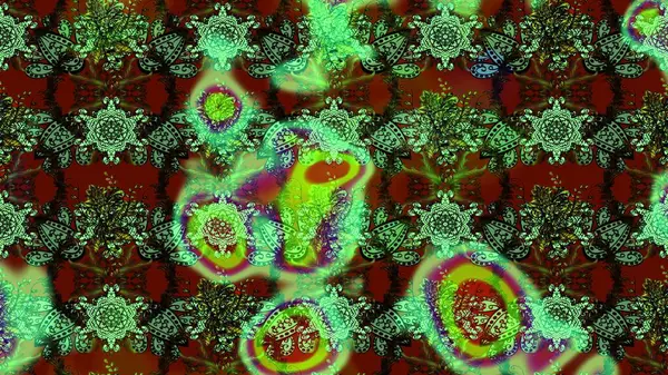 Süslü kumaş deseni. Düz Çiçek Elementleri Tasarımı. Raster illüstrasyonundaki çiçek desenli çizim. Renkli Bahar Teması çizim şablonu.