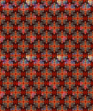 Sevimli çiçek raster deseni. Sketch Colour Spring Theme eskiz kalıbı. Düz Çiçek Elementleri Tasarımı. Kırmızı renkte çiçekler.