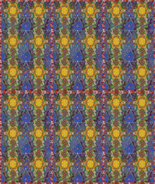 Kusursuz bir arka plan modeli. Raster illüstrasyonu. Kahverengi ve yeşil renkli yapraklı yabani çiçekler. Suluboya, elle çizilmiş.