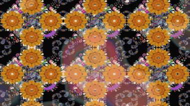 Turuncu lale çiçekli Raster eskiz deseni. Paket kağıdı için en iyisi. Karşılama ya da düğün geçmişi olarak kullanılabilir. Doğal kozmetik ürünleri, parfüm, çiçekçi dükkanı için bahar ihalesi tasarımı.