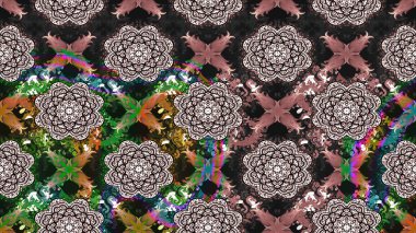 Küçük çiçekteki sevimli çiçek deseni. Raster illüstrasyonu. Raster deseni. Gri renkte yaz çiçekleri.