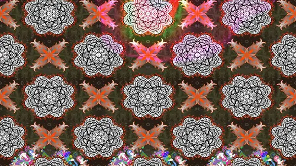 Renkli Bahar Teması eskiz kalıbı. Gri renkli şirin çiçek deseni. Raster Modaya uygun kumaş deseni. Düz Çiçek Elementleri Tasarımı.