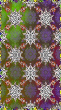 Eski usul. Raster illüstrasyonu. Raster. Kumaş, tekstil, duvar kağıdı baskısı için. Kusursuz bir geçmişi var. Tomurcukları çiçekli sevimli çiçek deseni..