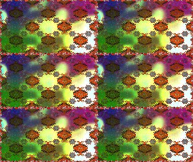 Renkli Yaz Temalı Kusursuz Arkaplan. Yeşil renkli çiçekler. Düz Çiçek Elementleri Tasarımı. Çiçekli pürüzsüz retro desen.