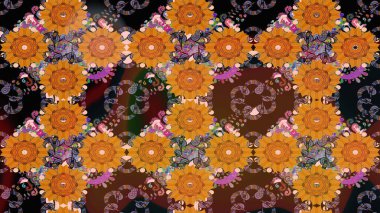 Moda baskısı. Çiçeğin suluboya çizimlerinin mükemmel deseni. Ton halinde. Suluboya desenli çiçek deseni. Dekorasyon ve tasarım için güzel desen.