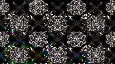 Düz Çiçek Elementleri Tasarımı. Güzel kumaş deseni. Zentangle soyut çiçekleri. Karalama çiçeği. Renkli Bahar Teması eskiz kalıbı. Raster illüstrasyonu.