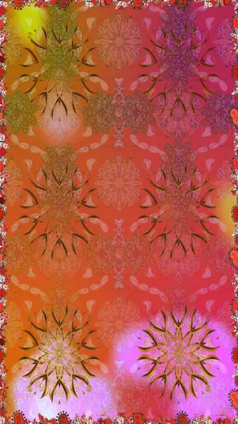 Turuncu ve pembe renkli çiçekler. Hediye ambalaj kağıdı, tebrik kartları, posterler ve pankart tasarımı. Raster düz çiçekleri pürüzsüz desen.