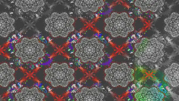 Çiçekli karalama şeklinde Raster çiçek deseni. Nazik, narin çiçek arkaplanı. Gri renkli çiçekler.