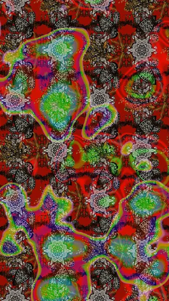 Raster. Düz Çiçek Elementleri Tasarımı. Renkli Bahar Teması çizim şablonu.