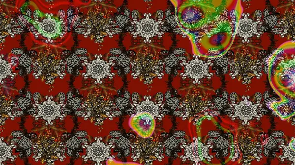 Küçük çaplı çiçeklerdeki basit şirin desenler. Tekstil veya kitap kapakları, imalat, duvar kağıtları, baskı, hediye paketi ve yapıştırma kitabı için çiçek eskizi geçmişi. Raster illüstrasyonu.