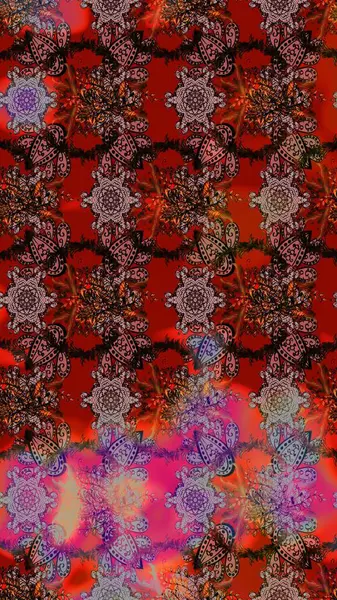 Raster. Kahverengi, kırmızı ve pembe renkte güzel çiçekli eskiz deseni, suluboya çiçek deseni, duvar kağıdı, kart veya kumaş için fayanslı.