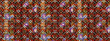 Kahverengi, gri ve kırmızı renkte çiçek çizimi. Çiçek deseni. Kahverengi, gri ve kırmızı renkte çiçekler. Raster illüstrasyonu. Şatafatlı bahar bahçesi dokusu.