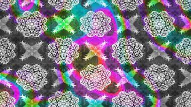 Modern çiçek arkaplanı. Parlak renkli çiçekleri ve gri renkli yaprakları olan harika bir çiçek deseni. Moda baskıları için zarif bir şablon. Halk stili.