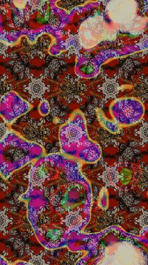 Çiçekler suluboya tarzında kahverengi renkte. Kahverengi renkte çiçekler olan çiçek deseni çiz.