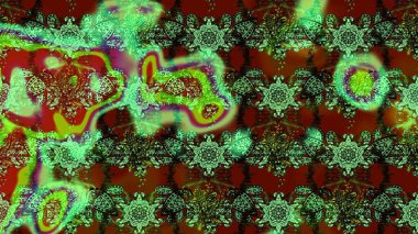 Raster illüstrasyonu. Çiçekler, dallar, bitkiler ve çiçekler. Güzel kumaş deseni. El çizimi.