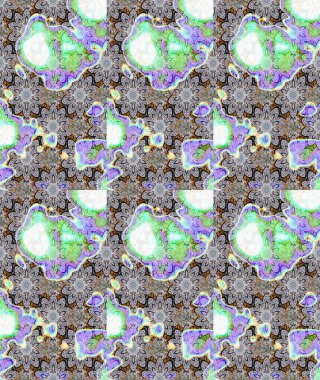 Tarafsız renklerde parlak çiçekli halı eşkali..