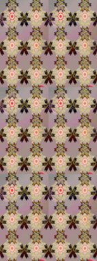 Düz Çiçek Elementleri Tasarımı. Çiçekler bej ve nötr renklerde. Çiçekli çiçek deseni, suluboya. Renkli Bahar Teması eskiz kalıbı. Raster illüstrasyonu.