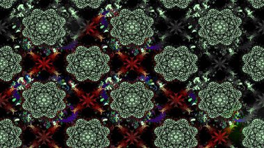 Tekrar eden çiçek arkaplanı, zarif siyah çiçek duvar kağıdı. Siyah renkler üzerine çiçek desenli çizimler, el yapımı papatyalar, papatyalar..