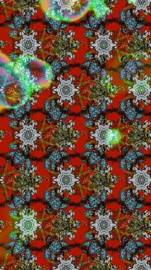 Robot resim. Küçük çiçekteki sevimli çiçek deseni. Raster illüstrasyonu.