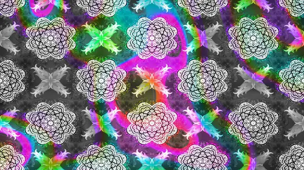 Modern çiçek arkaplanı. Parlak renkli çiçekleri ve gri renkli yaprakları olan harika bir çiçek deseni. Moda baskıları için zarif bir şablon. Halk stili.