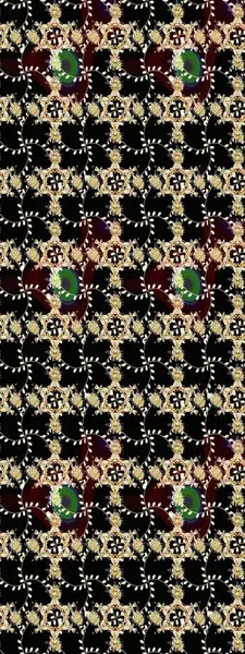 Bahar çiçekli, dikişsiz, sevimli çiçek deseni. Güzel kumaş deseni. Raster illüstrasyonu.