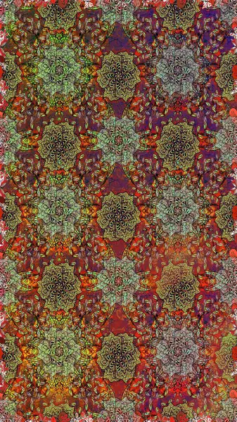 Şirin çiçek elementleri. Raster illüstrasyonu. Kahverengi renkli çiçekler. Kusursuz..