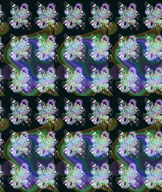 Renkli Bahar Teması eskiz kalıbı. Çiçek deseni. Düz Çiçek Elementleri Tasarımı. Raster çizimi. Güzel kumaş deseni..