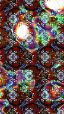 Raster çiçek desenli çiçek deseni, yapraklar, dekoratif elementler, sıçrama, lekeler, el çizimi kontur çizgileri ve Doodle çizim stili, grafik raster çizim çizimi.