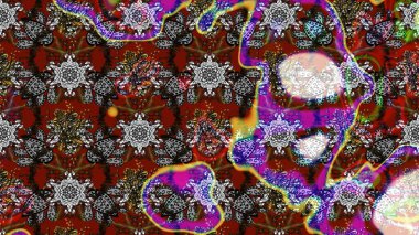 Yumuşak, yaz çiçekli arka plan. Çiçekli karalama şeklinde Raster çiçek deseni. Gri, kahverengi ve kırmızı renkte çiçekler.