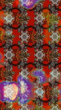 Sabıka fotoğraflarında, bebek kıyafetlerinde, duvar kâğıtlarında, paket kutularında falan kullanılabilir. Zarif, parlak ve eskiz kahverengi, kırmızı ve gri çiçek desenli tasarım.