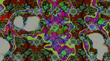 Yeşil, gri ve kırmızı çiçekli eskiz deseni, suluboya çiçek deseni, sevimli çiçek, duvar kağıdı, kart veya kumaş için fayanslı. Raster - stok.