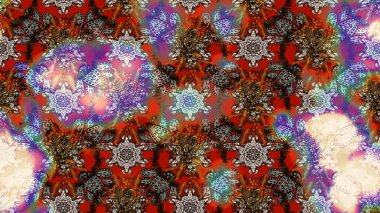 Çiçek deseni. Raster illüstrasyonu. Şatafatlı bahar bahçesi dokusu. Çiçek çizimi arkaplanı.