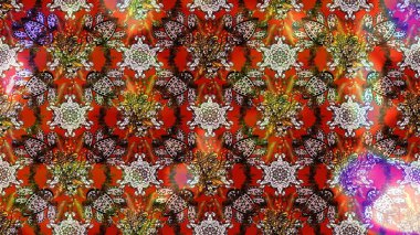 Raster deseni. Çiçek kolajı. Kahverengi, nötr ve kırmızı çiçekler. Küçük çiçekte güzel bir desen var. Çiçek arkaplan. Çiçek kompozisyonu. Doğa.