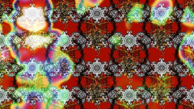 Raster. Düz Çiçek Elementleri Tasarımı. Renkli Bahar Teması çizim şablonu.